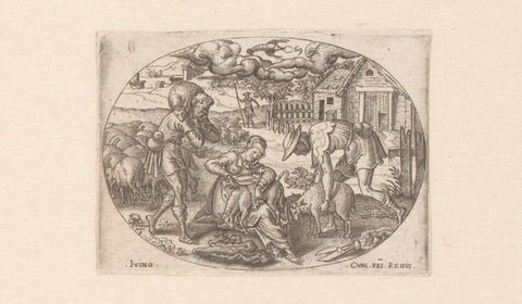 April, Etienne Delaune, 1568 Canvas Print