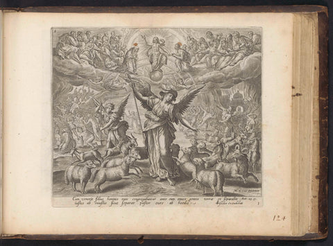 Separating the sheep and the goats and the last judgement, anonymous, Maerten de Vos, 1646 Canvas Print