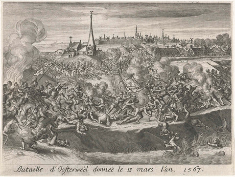 Battle of Oosterweel, 1567, anonymous, 1670 - 1699 Canvas Print