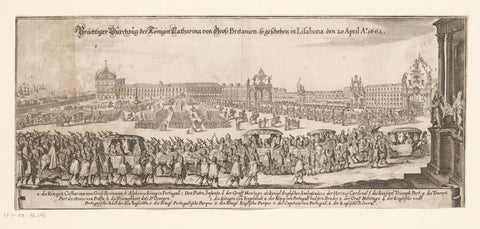 Departure of Catherine of Bragança to England, 20 April 1662, Matthäus Merian (II), 1662 Canvas Print