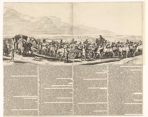 Exodus of the Spanish Army from Maastricht, 1632 (plates 3 and 4), Jan van de Velde (II), 1633 Canvas Print