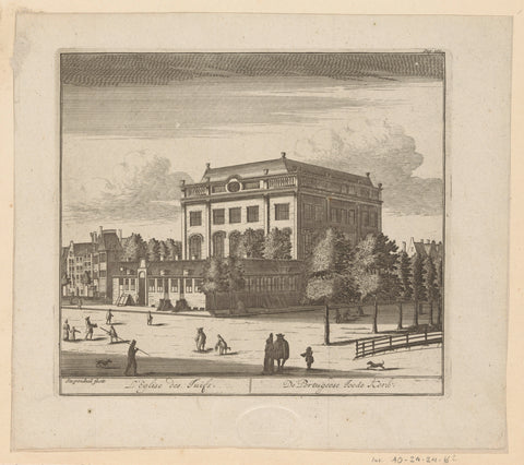 View of the Portuguese Synagogue in Amsterdam, Daniël Stopendaal, 1772 Canvas Print