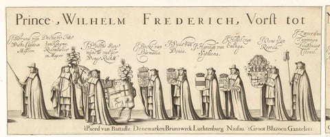 Funeral procession of Willem Frederik, Count of Nassau-Dietz (sheet 7), 1665, Michel Noé, 1666 Canvas Print