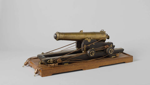 Model of a 20-cm Shell Gun on Slide and Pivot, anonymous, c. 1854 Canvas Print