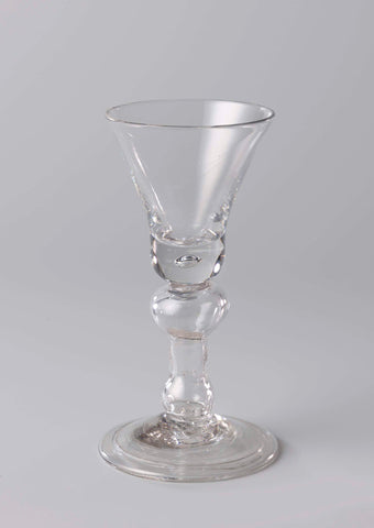 Chalice glass with an enclosed coin from 1713, anonymous, c. 1713 - c. 1725 Canvas Print