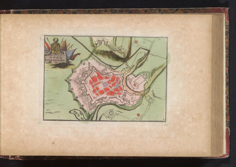 Map of the city of Luxembourg, anonymous, 1735 Canvas Print