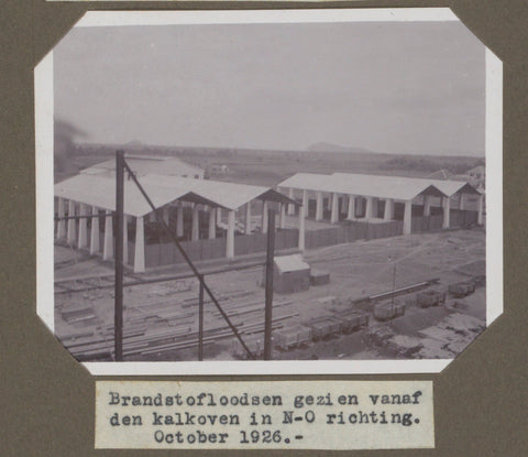 Fuel sheds as seen from the lime kiln in N-O direction. October 1926., anonymous, 1926 Canvas Print