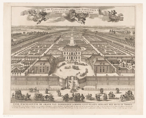 View of the Huis de Voorst in Eefde, Daniël Stopendaal (attributed to), 1697 - 1718 Canvas Print