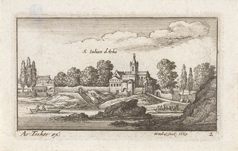 Gezicht op St. Juliano d'Arba, Wenceslaus Hollar, 1665 Canvas Print