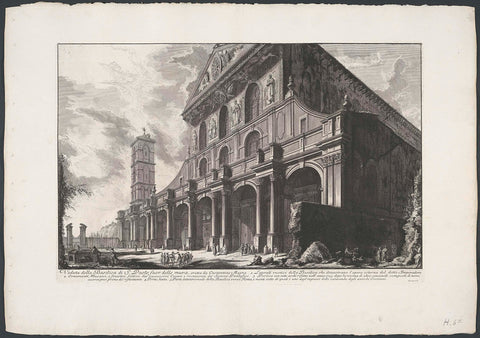 Saint Paul outside the Walls in Rome, Giovanni Battista Piranesi, 1748 - 1778 Canvas Print