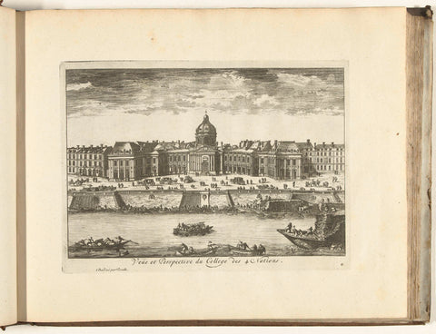 View of the Collège des Quatre-Nations in Paris, 1726, Aldert Meyer, 1726 Canvas Print