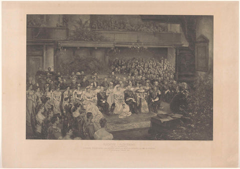 Solemn Consecration of the marriage of Queen Wilhelmina of the Netherlands and Duke Henry of Mecklenburg in The Hague, on 7 February 1901, L. Angerer, 1901 Canvas Print