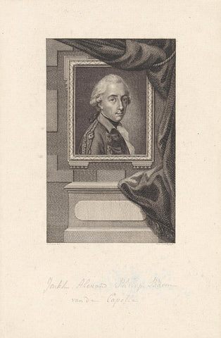 Portrait of Alexander Philip van der Cappellen, Reinier Vinkeles (I), 1791 Canvas Print