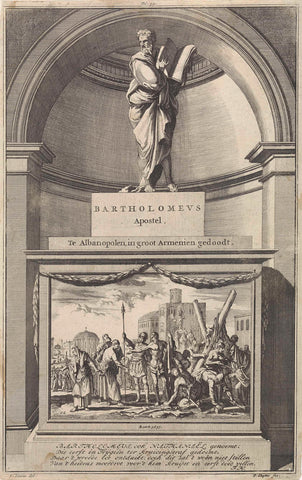 Apostle Bartholomew, Jan Luyken, 1698 Canvas Print