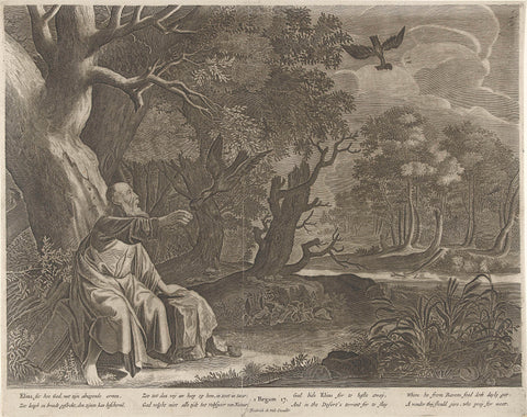 Elijah Fed by the Ravens, Pieter Nolpe, 1645 - 1706 Canvas Print