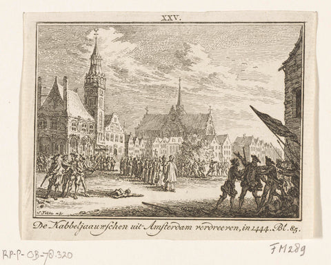 The Cods expelled from Amsterdam, 1444, Simon Fokke, 1782 - 1784 Canvas Print