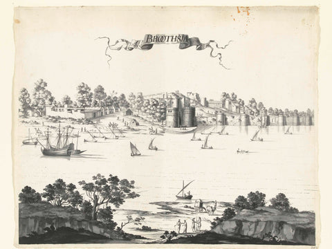 View of the city of Bharuch, north of Surat, anonymous, 1678 Canvas Print