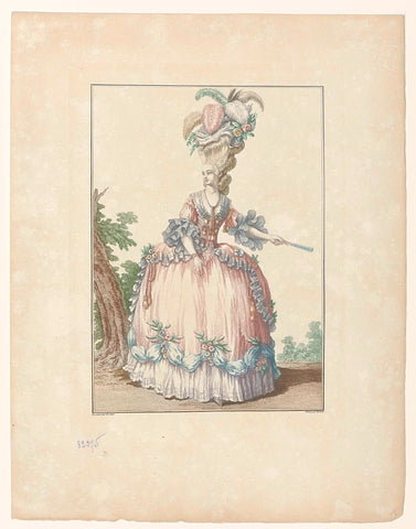 Gallerie des Modes et Costumes Français, 1778, K.55, Etienne Claude Voysard, 1778 Canvas Print