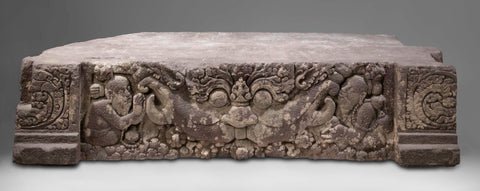 Lintel, anonymous, c. 800 - c. 900 Canvas Print