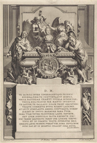 Tombe van Johann Georg Graevius, Jan van Vianen, 1703 - 1705 Canvas Print