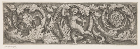 Frisian with arabesques and putto, Giovanni Battista Pittoni (I), 1561 Canvas Print