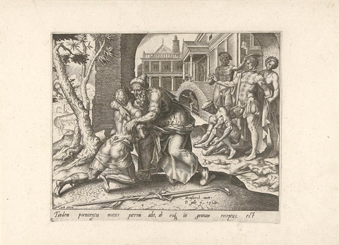 The Return of the Prodigal Son, Philip Galle, 1562 Canvas Print