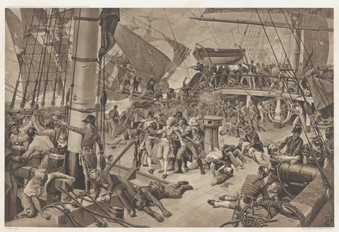 Battle of Trafalgar, 1805, E. Albert & Co., 1898 Canvas Print