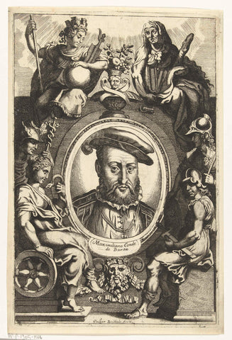 Portrait of Maximilian, Count of Buren, Gaspar Bouttats, 1650 - 1695 Canvas Print