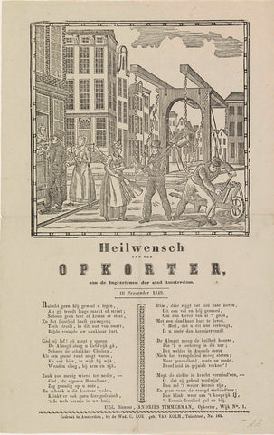 Heilwens van de Amsterdamse opkorters, 1849, anonymous, 1847 - 1849 Canvas Print