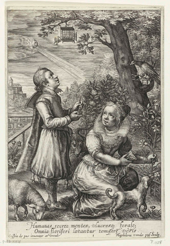 Spring, Magdalena van de Passe, 1617-1634 Canvas Print