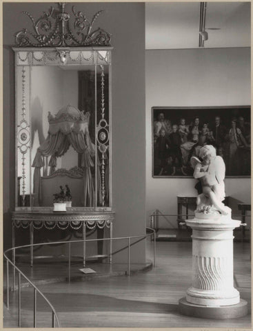 Room with mirror and console table, Amor image and passage, 1993 Canvas Print