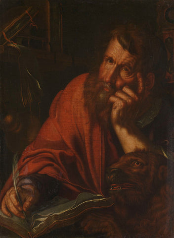 The Evangelist Saint Mark, Joachim Wtewael, 1610 - 1615 Canvas Print