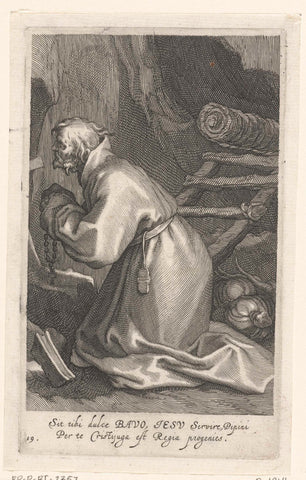 Saint Bavo of Ghent as hermit, Boëtius Adamsz. Bolswert, 1590 – 1612 Canvas Print