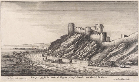 View of York Castle at Tangier, Wenceslaus Hollar, 1669 Canvas Print