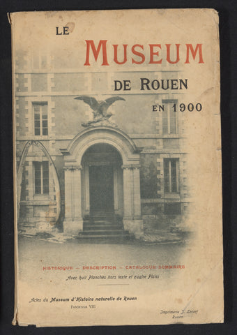 Façade van het Muséum d'Histoire Naturelle in Rouen, anonymous, c. 1890 - in or before 1900 Canvas Print