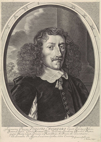 Portrait of Philip William of the Palatinate, Theodor Matham, c. 1635 - 1653 Canvas Print