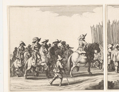 Exodus of the Spanish army from Maastricht, 1632 (plate 5), Jan van de Velde (II), 1633 Canvas Print