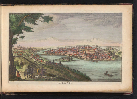 View of Prague, anonymous, 1735 Canvas Print