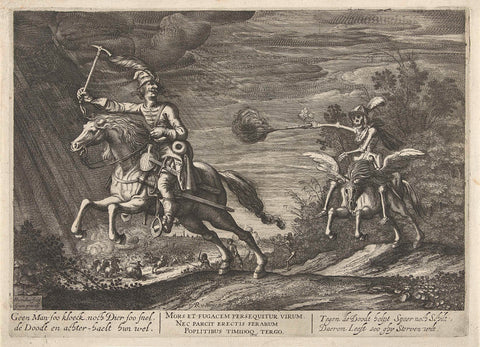 Horseman and Death, Hendrick Hondius (I), 1644 Canvas Print