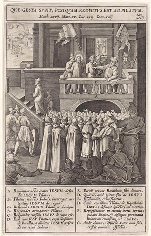 Christ shown to the people, Hieronymus Wierix, 1593 Canvas Print