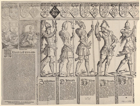 Heren van Brederode, from Zyphridus to Reinout III (left page), Cornelis Anthonisz., 1550 Canvas Print