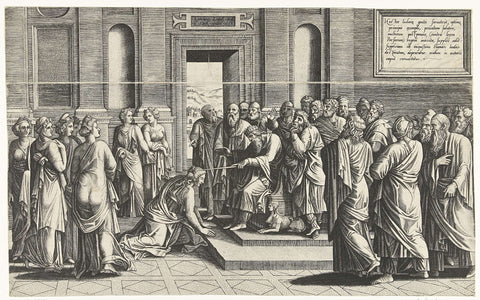 Esther before Ahasuerus, Lambert Lombard, 1553 Canvas Print