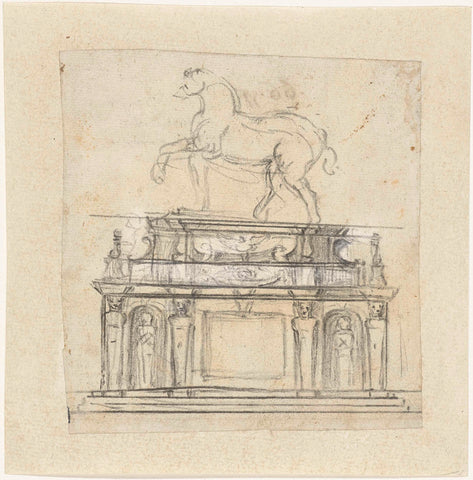 Design for an Equestrian Statue of Henry II of France, Michelangelo, 1559 - 1564 Canvas Print