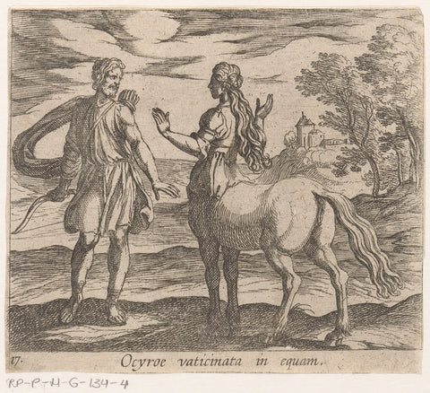 Ocyrhoe is turned into a horse, Antonio Tempesta, 1606 - 1638 Canvas Print