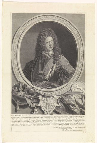 Portrait of George I of England, Bernard Picart, 1714 Canvas Print