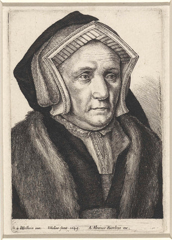 Portrait of Lady Margaret Butts, Wenceslaus Hollar, 1649 Canvas Print