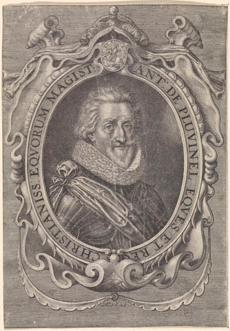 Portrait of Antoine de Pluvinel, Simon van de Passe, 1623 Canvas Print