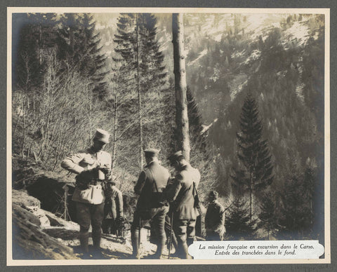 French mission on the road in the Karst Mountains in the southeastern Alps, Henri de Rothschild (attributed to), 1916 Canvas Print