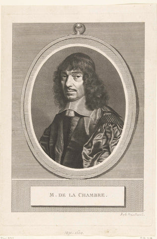 Portrait of Marin Cureau de la Chambre, Robert Nanteuil, 1788 Canvas Print