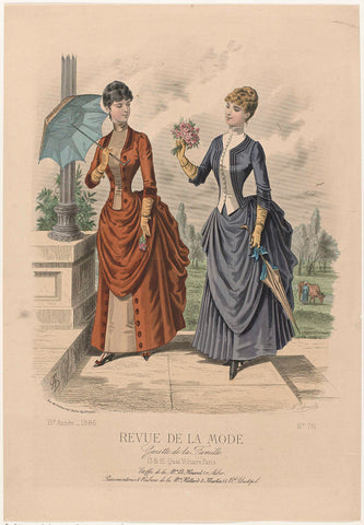 Revue de la Mode, Gazette de la Famille, dimanche 23 mai 1886, 15e année, No. 751: Etoffes de la M.on Le Houssel (...), P. Deferneville, 1886 Canvas Print